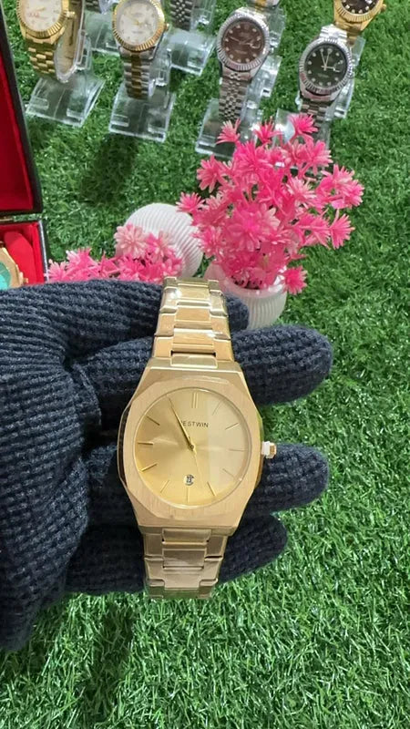 ✨ BestWin Full Gold Watch – Waterproof | Aurix