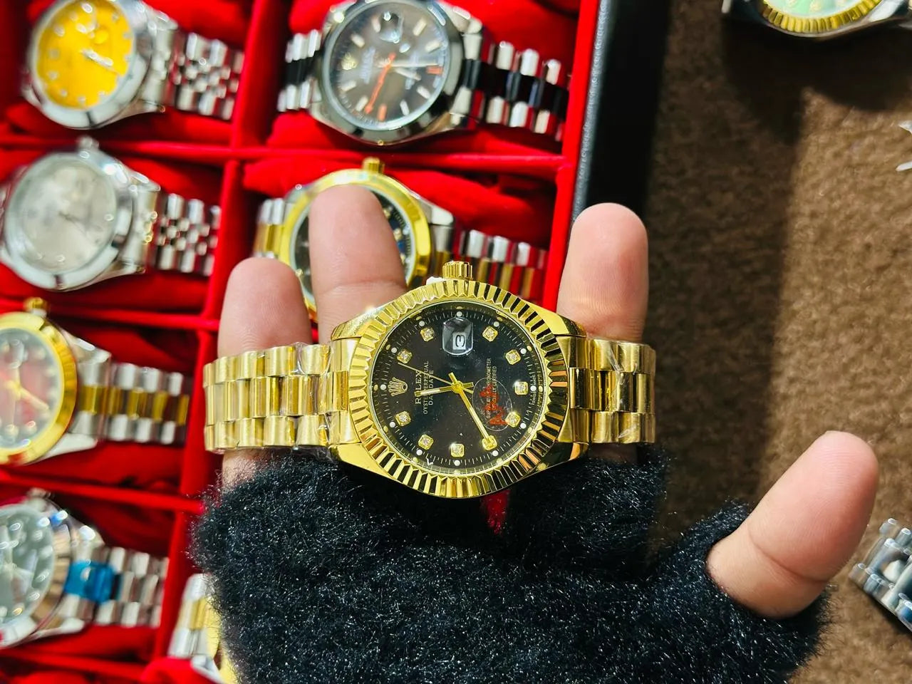 🖤 Black Lover – Rolex Watch| Waterproof | Stainless Steel | Aurix