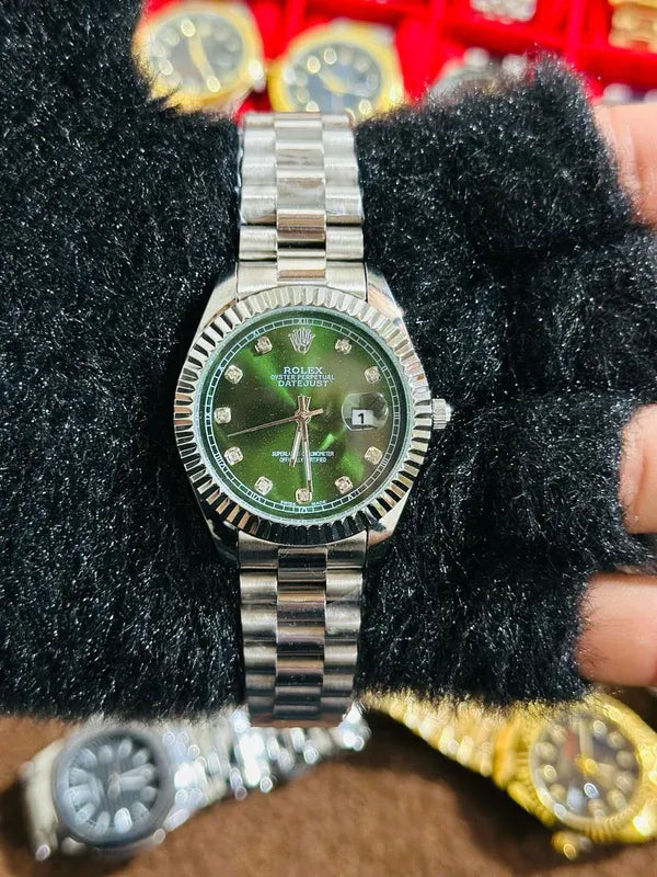 💚 Green Lover – Rolex Watch | Waterproof | Stainless Steel | Aurix
