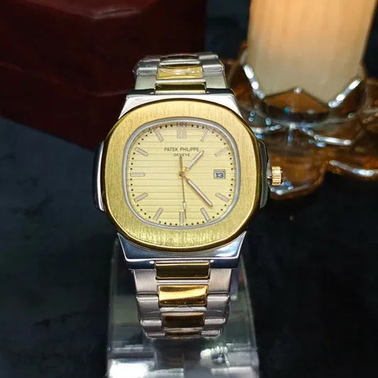 💎 Patek Philippe Two-Tone (Gold & Silver) – Elegant Luxury | Waterproof| Aurix