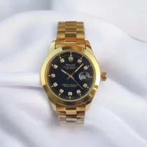 🖤 Gold + Black Dial | Waterproof | Stainless Steel | Aurix