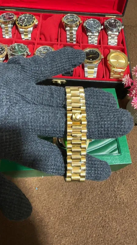 🖤 Gold + Black Dial | Waterproof | Stainless Steel | Aurix