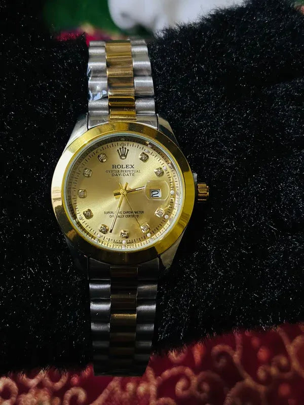 🌟Gold & Silver + Gold Dial | Stainless Steel | Waterproof | Aurix