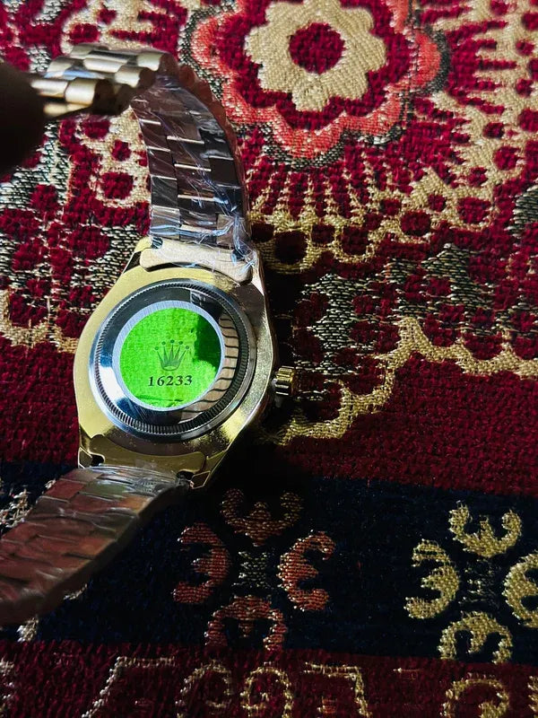 💚 Silver +  Green Dial | Waterproof | Stainless Steel | Aurix