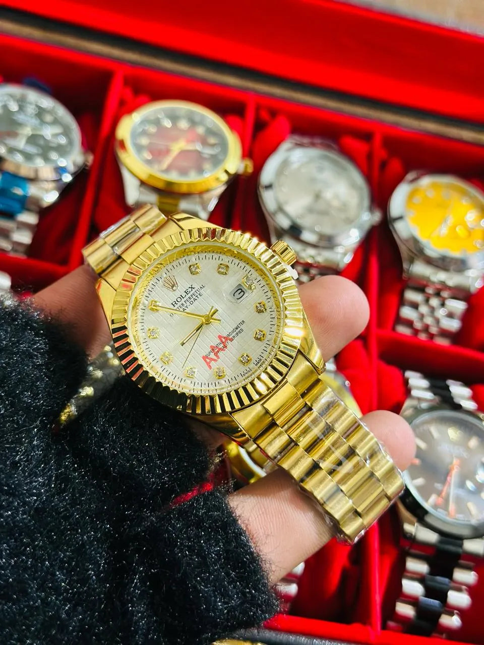 🤍 White Lover – Rolex Watch| Waterproof | Stainless Steel | Aurix