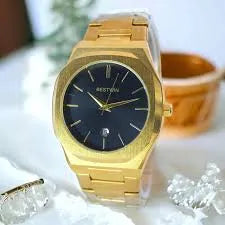 💙 BestWin Gold + Dark Blue Watch – Waterproof | Aurix