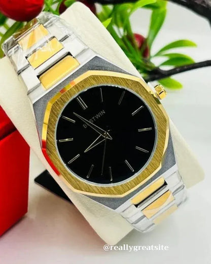 🖤 BestWin Gold & Silver + Black Dial – Waterproof | Aurix