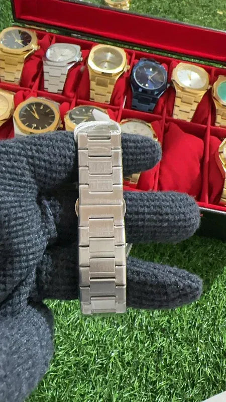 🖤 BestWin Watch – Silver + Black | Waterproof | Aurix