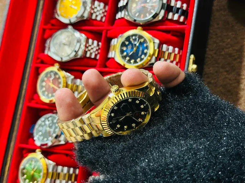 🖤 Black Lover – Rolex Watch| Waterproof | Stainless Steel | Aurix