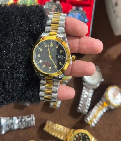 🖤 Black Lover – Rolex Watch| Waterproof | Stainless Steel | Aurix