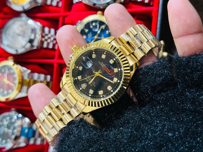 🖤 Black Lover – Rolex Watch| Waterproof | Stainless Steel | Aurix