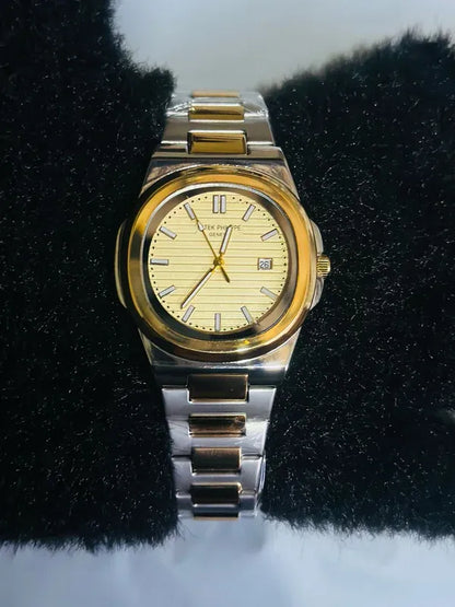 💎 Patek Philippe Two-Tone (Gold & Silver) – Elegant Luxury | Waterproof| Aurix