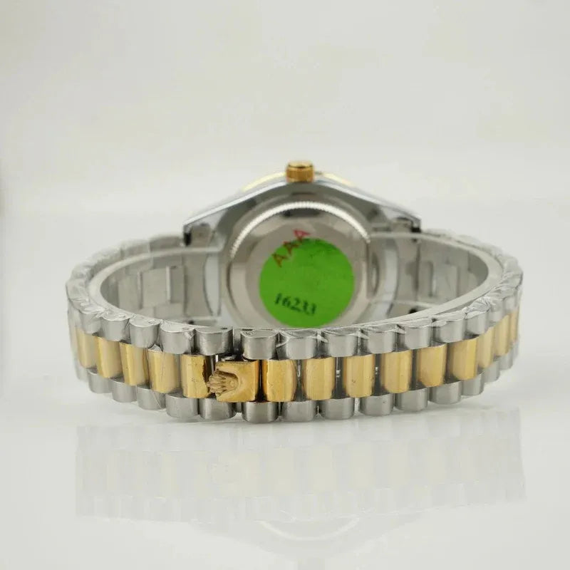 🔷 Gold & Silver + Blue Dial | Waterproof | Aurix