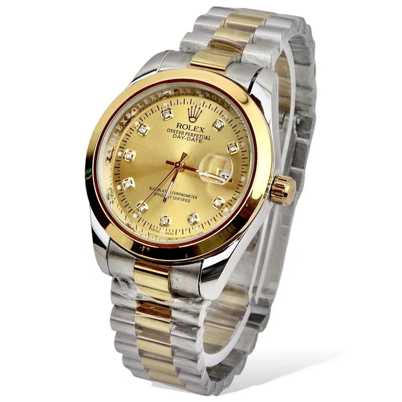 🌟Gold & Silver + Gold Dial | Stainless Steel | Waterproof | Aurix