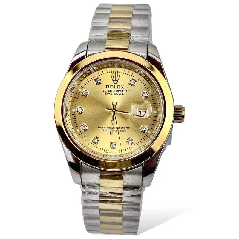 🌟Gold & Silver + Gold Dial | Stainless Steel | Waterproof | Aurix