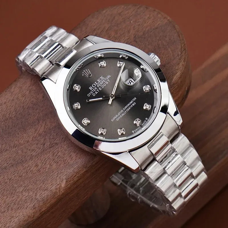 🖤 Silver +Black | Stainless Steel | Water Proof | Aurix