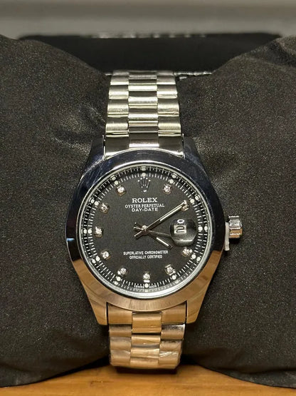 🖤 Silver +Black | Stainless Steel | Water Proof | Aurix