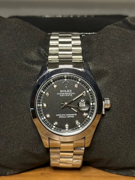 🖤 Silver +Black | Stainless Steel | Water Proof | Aurix