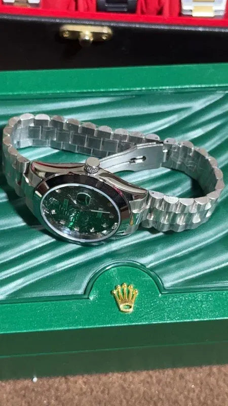 🔵 Silver + Blue | Stainless Steel | Waterproof |Aurix