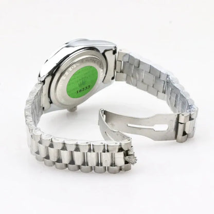 💚 Silver +  Green Dial | Waterproof | Stainless Steel | Aurix