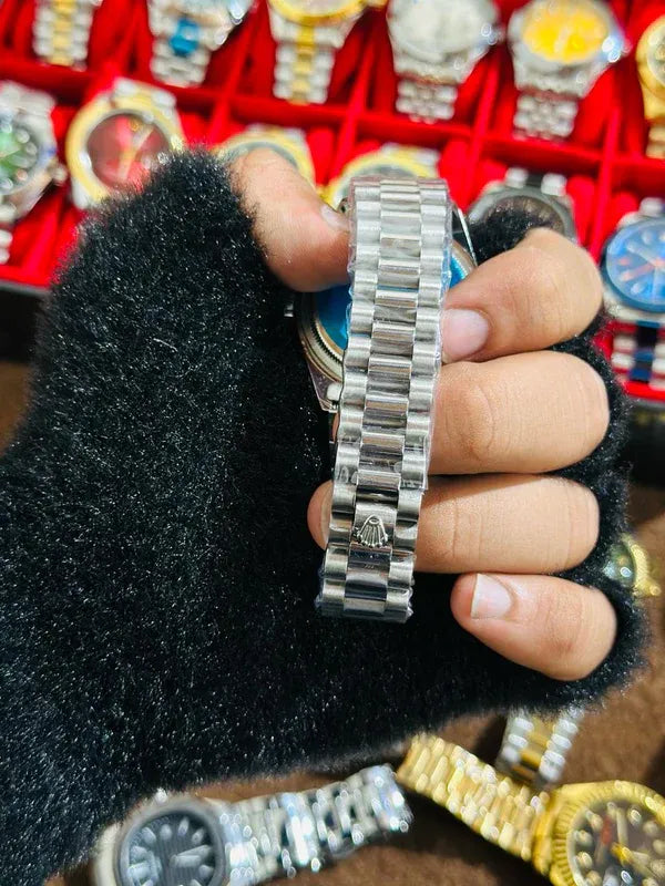 💚Silver + Green Dial (Bezel Cut) | Waterproof | Stainless Steel | Aurix