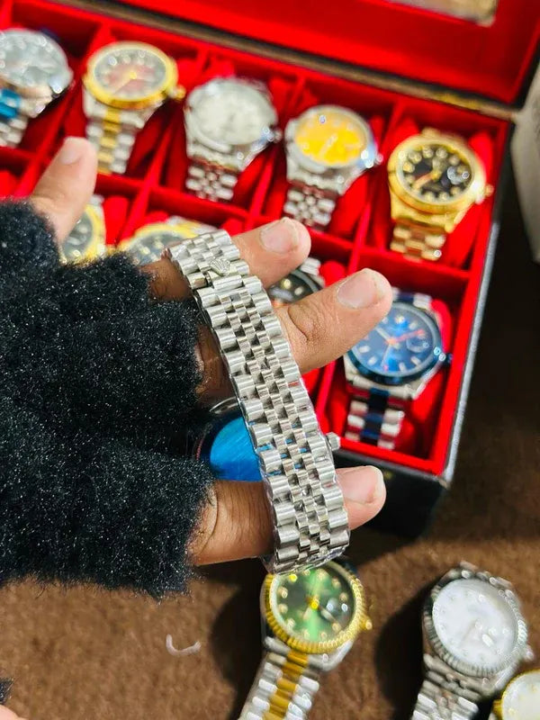 Silver Jubilee + Grey Dial (Bezel Cut)| Waterproof | Stainless Steel | Aurix