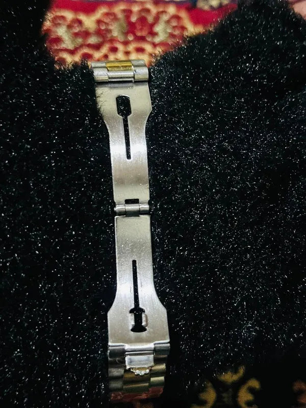 🤍  Gold + White Dial (Bezel Cut) | Waterproof| Stainless Steel | Aurix